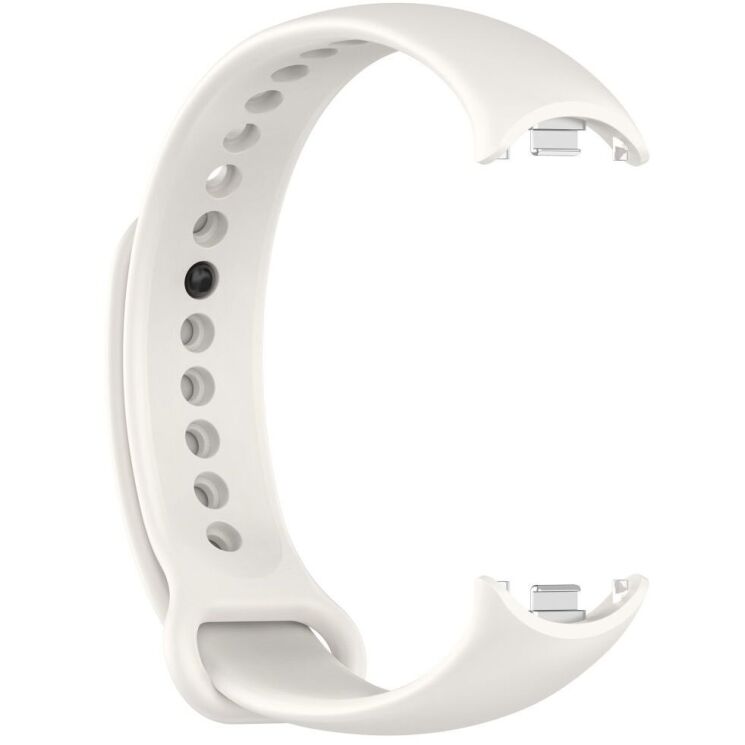 Ремешок Deexe Soft Silicone для Xiaomi Mi Smart Band 8 / 9 - Ivory: фото 4 из 5