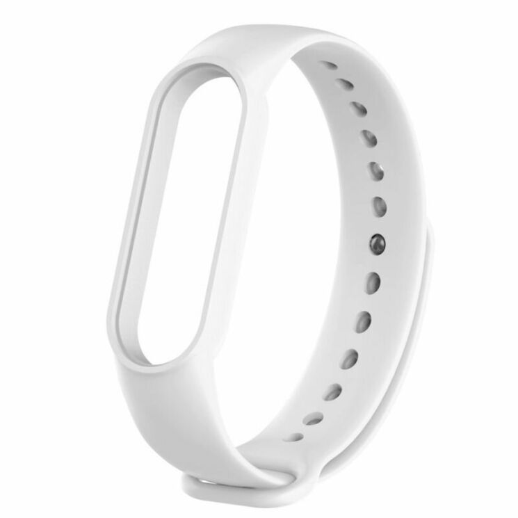 Ремешок Deexe Soft Touch для Xiaomi Mi Band 5 / Mi Band 6 / Mi Band 7 - White: фото 2 из 2