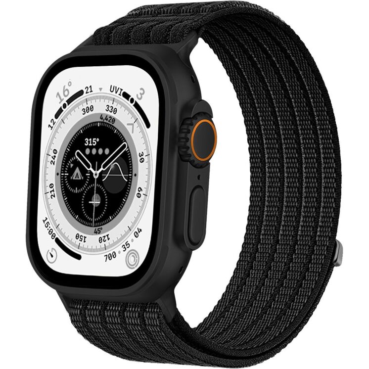 Ремешок Deexe Soft Weave для Apple Watch 49 / 46 / 45 / 44 / SE 44 / 42 (Series 1-3) / Ultra / Ultra 2 / Ultra 3 - Black (371861B) Ремешок Deexe Soft Weave для Apple Watch 49 / 46 / 45 / 44 / SE 44 / 42 (Series 1-3) / Ultra / Ultra 2 / Ultra 3 - Black: фото 2 из 5