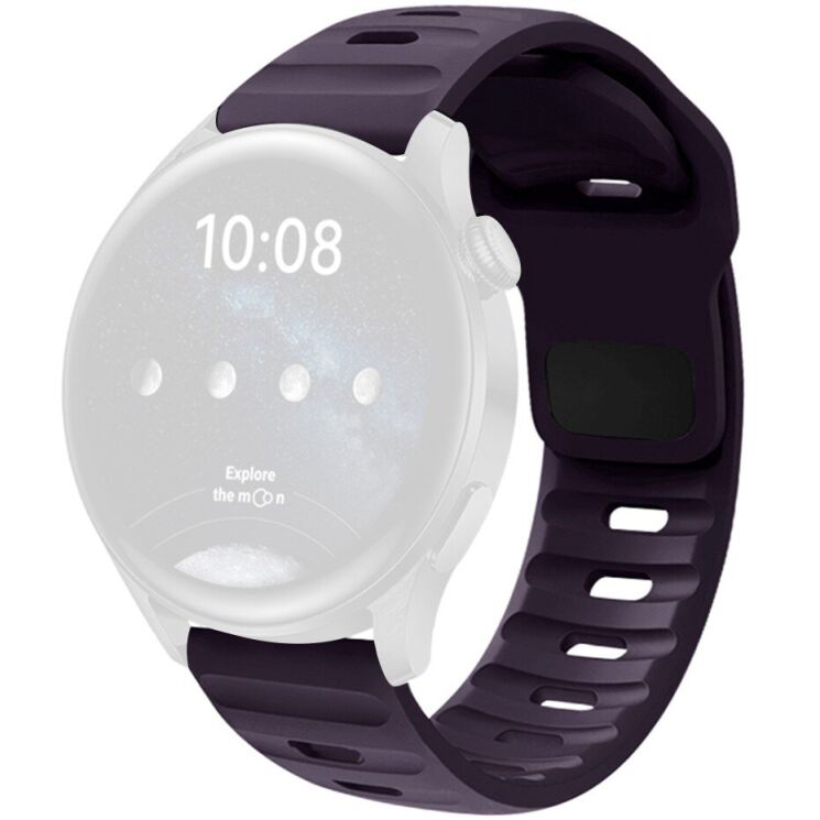 Ремінець Deexe Sport Band для годинників з шириною кріплення 22 мм - Dark Purple: фото 1 з 2