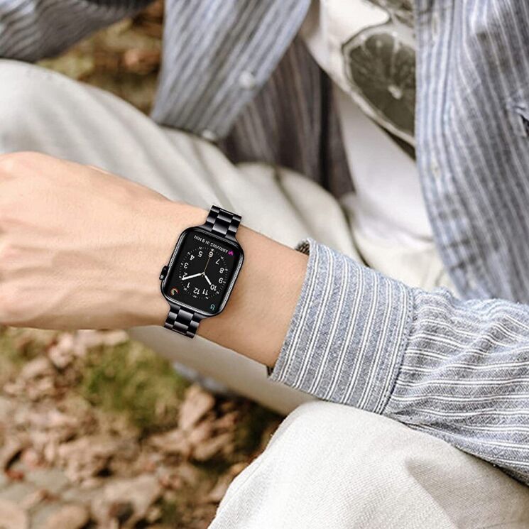 Ремешок Deexe Stainless Bracelet для Apple Watch 46 / 45 / 44 / SE 44 / 42 (Series 1-3) / Ultra / Ultra 2 / Ultra 3 - Black (251348B) Ремешок Deexe Stainless Bracelet для Apple Watch 46 / 45 / 44 / SE 44 / 42 (Series 1-3) / Ultra / Ultra 2 / Ultra 3 - Black: фото 5 из 5