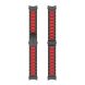 Ремешок Deexe Stainless Steel для Samsung Galaxy Watch 4 (40/44mm) / Watch 4 Classic (42/46mm) - Black / Red (284515BR). Фото 6 из 10