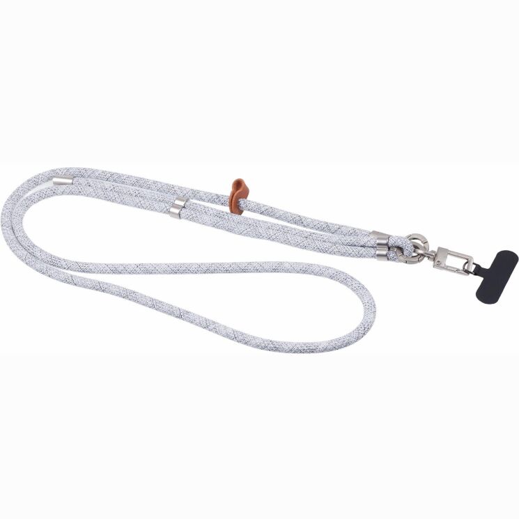 Ремінець для смартфона Deexe Crossbody Strap - Grey / White (983028HW) Ремінець для смартфона Deexe Crossbody Strap - Grey / White: фото 2 з 5
