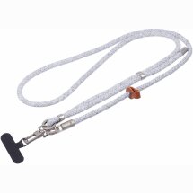 Ремінець для смартфона Deexe Crossbody Strap - Grey / White: фото 1 з 5