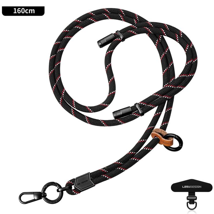 Ремінець для смартфона Leeu Design CLIMB Peak Series - Black / Red: фото 1 з 4