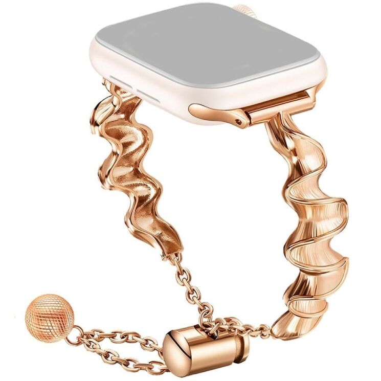 Ремешок KALEBOL Ribbon Style для Apple Watch 42 (Series 10) / 41 / 40 / SE 40 / 38 - Rose Gold: фото 2 из 8