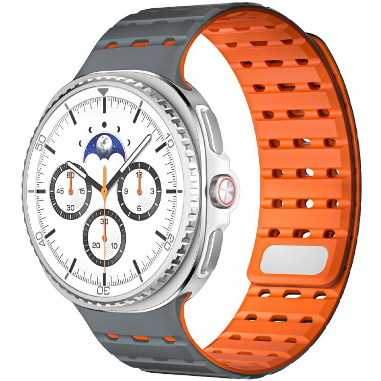Ремешок Reframe Sport Band для Samsung Galaxy Watch 8 (40/44mm) / 8 Classic - Grey / Orange: фото 2 из 4