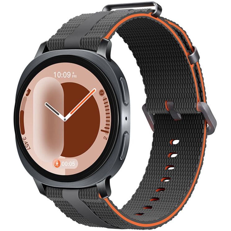Ремінець Reframe Sport Linear для Samsung Galaxy Watch 8 (40/44mm) / 8 Classic - Grey / Orange: фото 2 з 5
