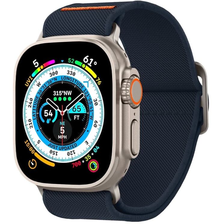 Ремешок Spigen (SGP) Lite Fit Ultra для Apple Watch 46 / 45 / 44 / SE 44 / 42 (Series 1-3) / Ultra / Ultra 2 (AMP05984) - Navy Blue: фото 1 из 20