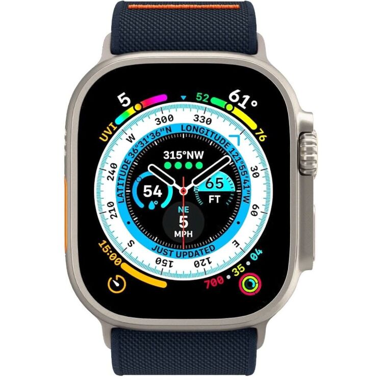 Ремешок Spigen (SGP) Lite Fit Ultra для Apple Watch 46 / 45 / 44 / SE 44 / 42 (Series 1-3) / Ultra / Ultra 2 (AMP05984) - Navy Blue: фото 2 из 20