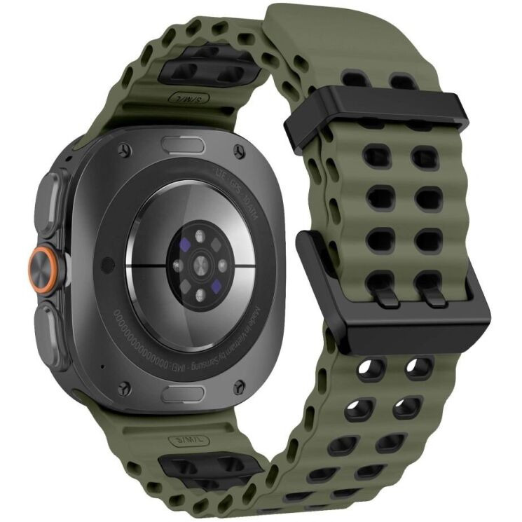 Ремінець Tech-Protect IconBand Pro для Samsung Galaxy Watch Ultra 2 / Ultra / Ultra (2025) - Green / Black: фото 2 з 5