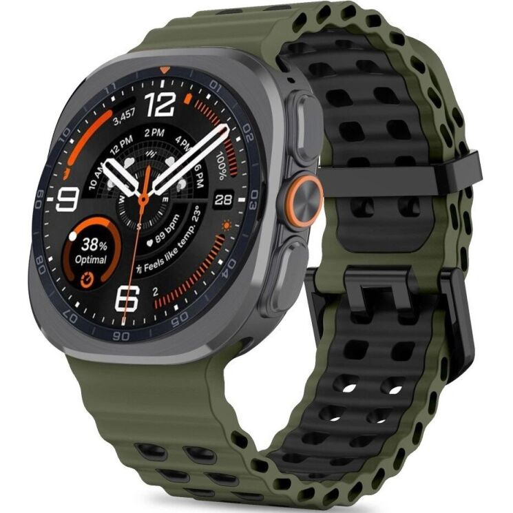 Ремінець Tech-Protect IconBand Pro для Samsung Galaxy Watch Ultra 2 / Ultra / Ultra (2025) - Green / Black: фото 1 з 5