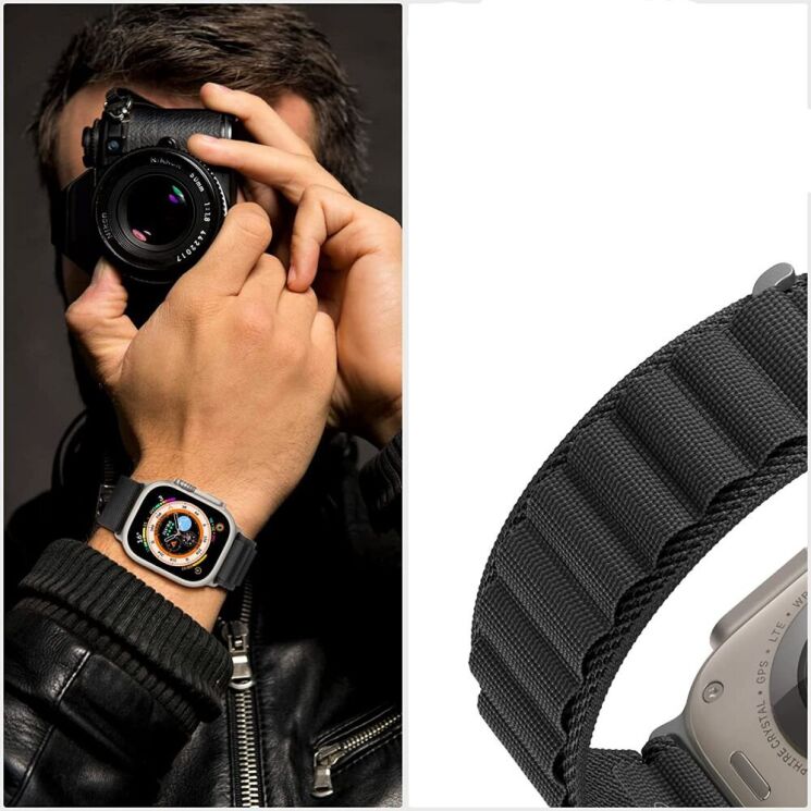 Ремешок Tech-Protect Nylon Pro для Apple Watch 46 / 45 / 44 / SE 44 / 42 (Series 1-3) / Ultra / Ultra 2 - Mousy: фото 4 из 6