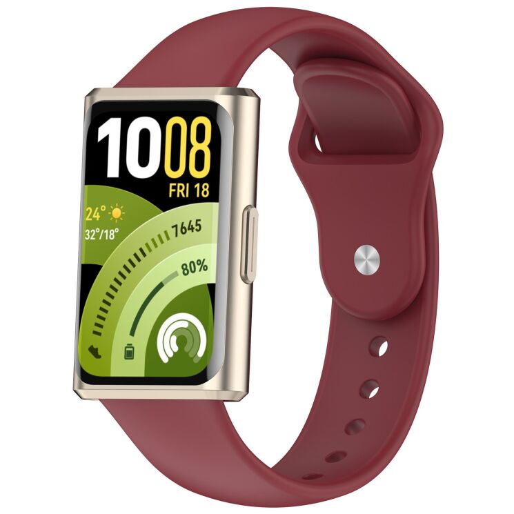 Ремешок UniCase Original Style для Huawei Band 11 Pro / Band 11 - Wine Red: фото 4 из 7
