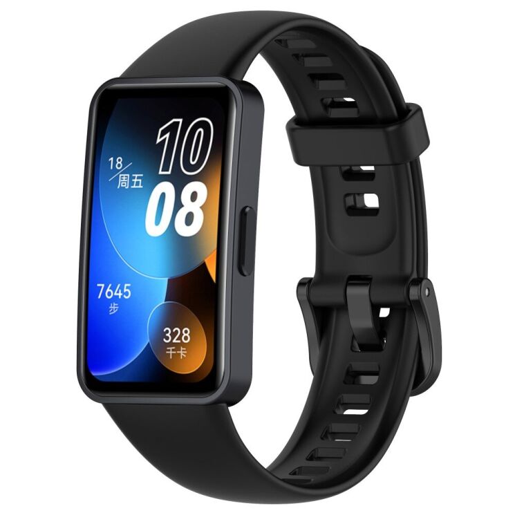 Ремінець UniCase Silicone Band для Huawei Band 8 / 9 - Black: фото 1 з 6