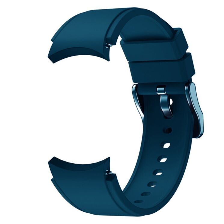 Ремешок UniCase Silicone Band для Samsung Galaxy Watch 4 / 4 Classic / 5 / 5 Pro / 6 / 6 Classic / 7 / FE - Dark Blue: фото 3 из 7