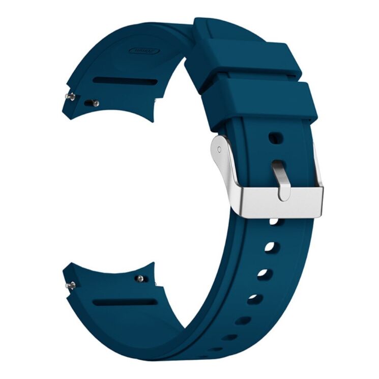 Ремешок UniCase Silicone Band для Samsung Galaxy Watch 4 / 4 Classic / 5 / 5 Pro / 6 / 6 Classic / 7 / FE - Dark Blue: фото 1 из 7