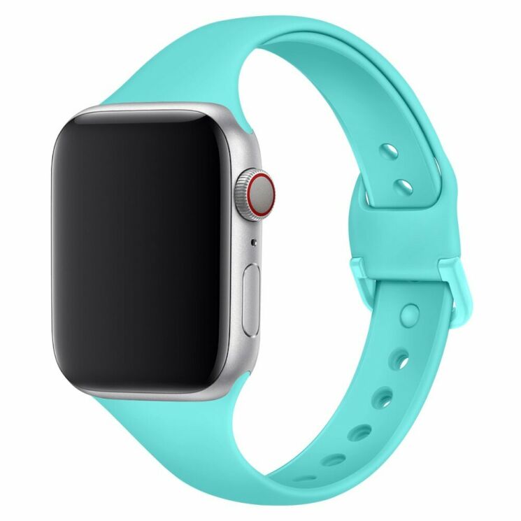 Ремінець UniCase Silicone Strap для Apple Watch 42 (Series 10) / 41 / 40 / SE 40 / 38 - Cyan: фото 1 з 5