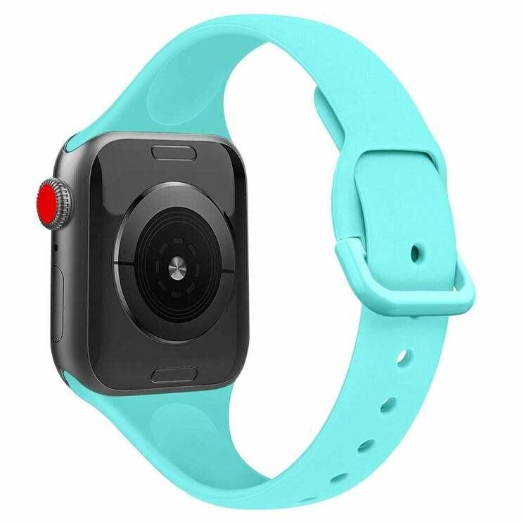 Ремінець UniCase Silicone Strap для Apple Watch 42 (Series 10) / 41 / 40 / SE 40 / 38 - Cyan: фото 2 з 5
