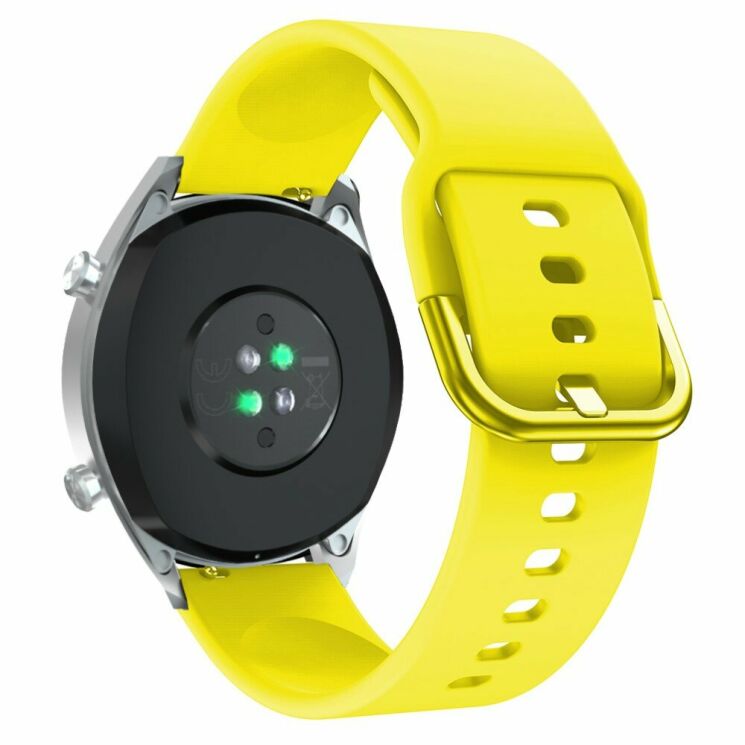 Ремешок UniCase Silicone Strap для Huawei Watch GT / Watch GT2 46mm / Watch GT 2e - Yellow: фото 2 из 6
