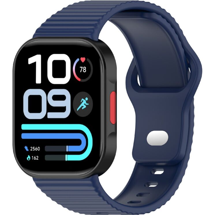 Ремешок UniCase Silicone Strap для Xiaomi Redmi Watch 6 / 6 Active / 6 Lite / 5 / 4 - Blue: фото 2 из 8