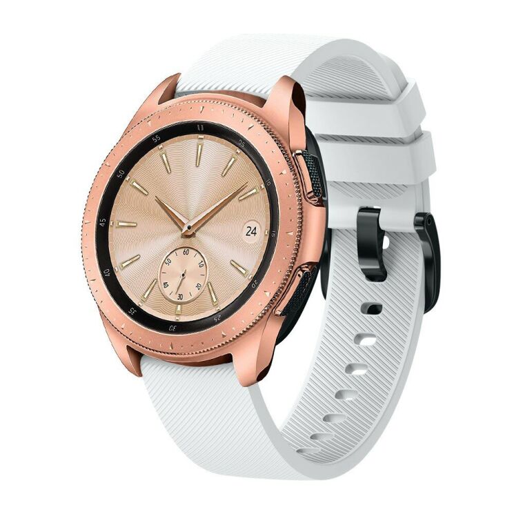 Ремешок UniCase Twill Texture Strap для Samsung Watch Active / Active 2 40mm / Active 2 44mm - White: фото 2 из 3