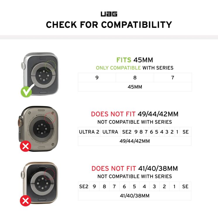 Ремешок URBAN ARMOR GEAR (UAG) Huntington для Apple Watch 45 mm (7 / 8 / 9 Series) 194113R15252 - Navy: фото 8 из 8