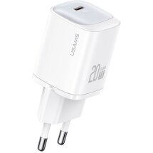 Мережевий зарядний пристрій USAMS CC248 GaN Fast Charger (20W) - White: фото 1 з 13