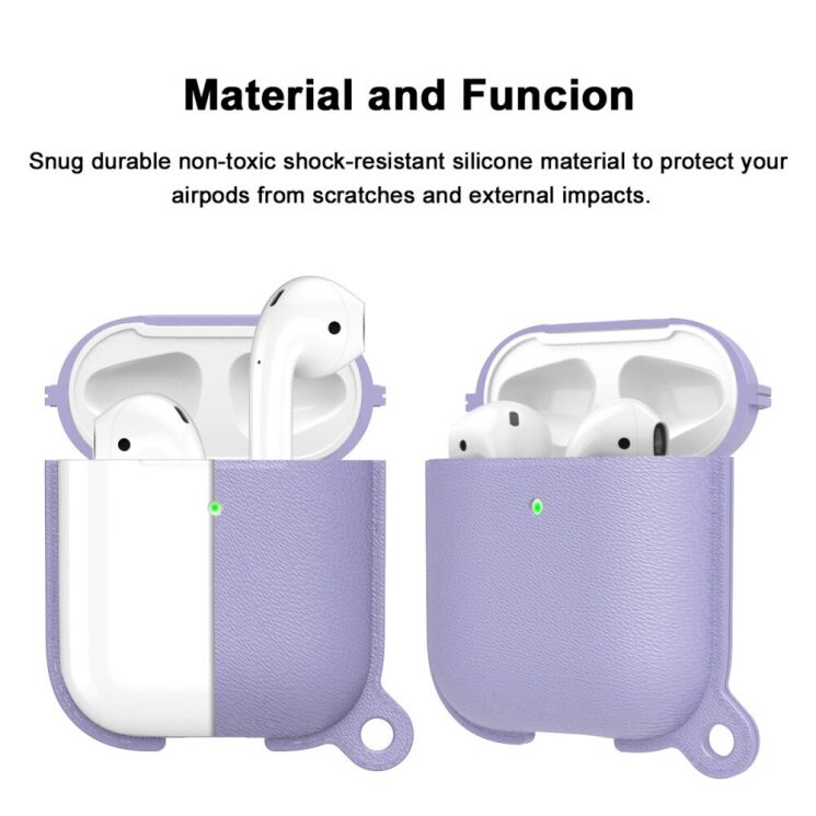 Силиконовый чехол Deexe Defender Case для Apple AirPods 1 / 2 - Grey: фото 2 из 4