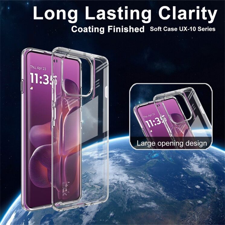 Силіконовий чохол IMAK UX-10 Series для Motorola Edge 60 Pro - Transparent: фото 5 з 7