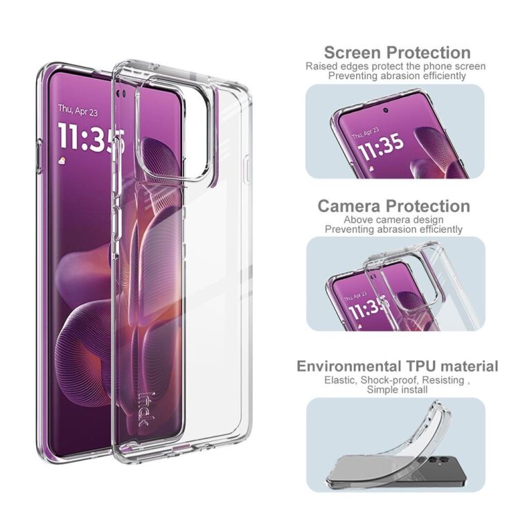 Силіконовий чохол IMAK UX-10 Series для Motorola Edge 60 Pro - Transparent: фото 3 з 7