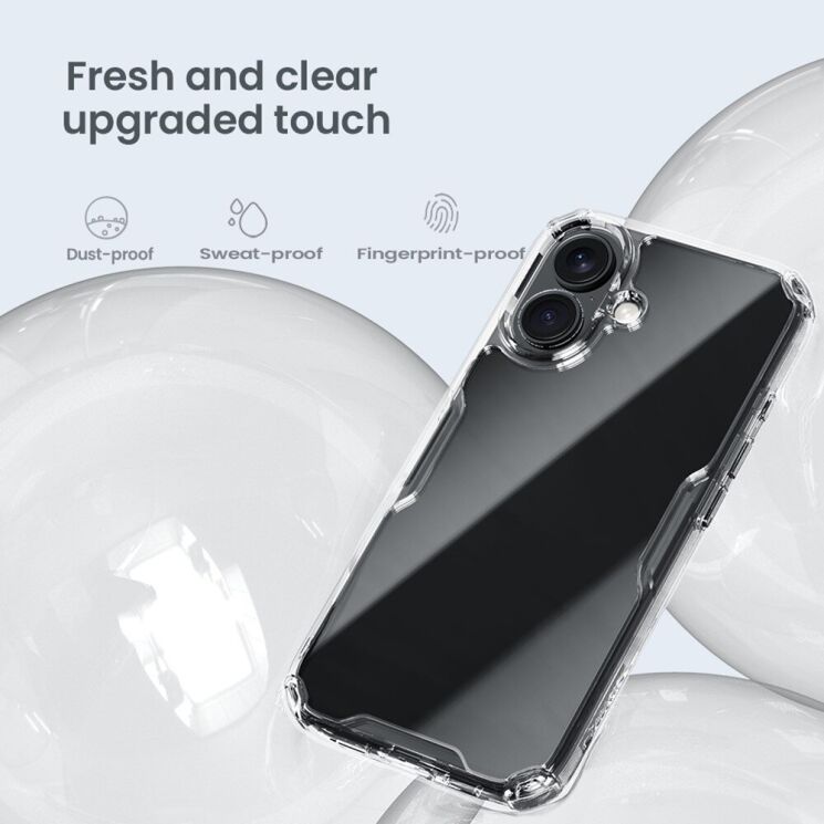 Силиконовый чехол NILLKIN Nature TPU Pro для Apple iPhone 16 - Blue: фото 12 из 13