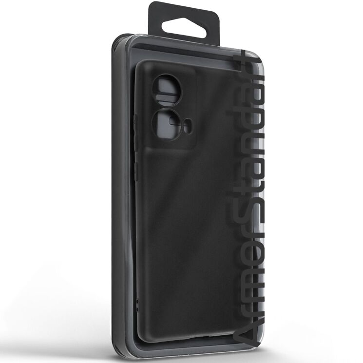 Силиконовый (TPU) чехол ArmorStandart Matte Slim Fit для Motorola Moto G85 - Black: фото 3 из 5