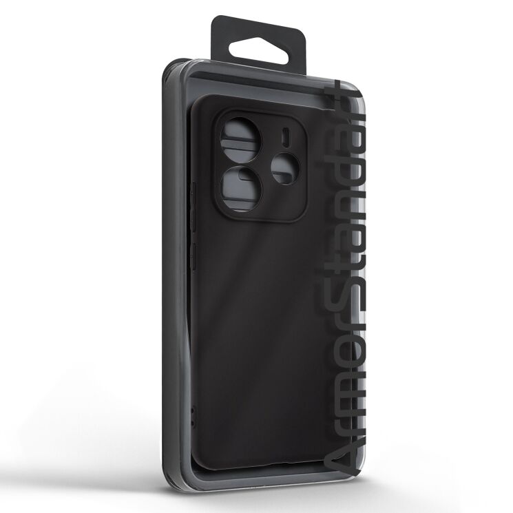 Силиконовый (TPU) чехол ArmorStandart Matte Slim Fit для Xiaomi Redmi Note 14 4G - Black: фото 5 из 5