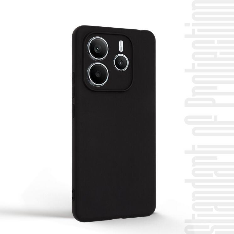 Силиконовый (TPU) чехол ArmorStandart Matte Slim Fit для Xiaomi Redmi Note 14 4G - Black: фото 2 из 5