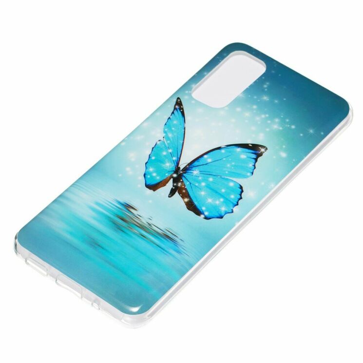 Силиконовый (TPU) чехол Deexe LumiCase для Samsung Galaxy S20 (G980) - Blue Butterfly: фото 3 из 7