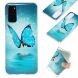 Силиконовый (TPU) чехол Deexe LumiCase для Samsung Galaxy S20 (G980) - Blue Butterfly (316060I). Фото 1 из 7