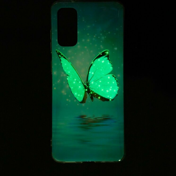 Силиконовый (TPU) чехол Deexe LumiCase для Samsung Galaxy S20 (G980) - Blue Butterfly: фото 7 из 7