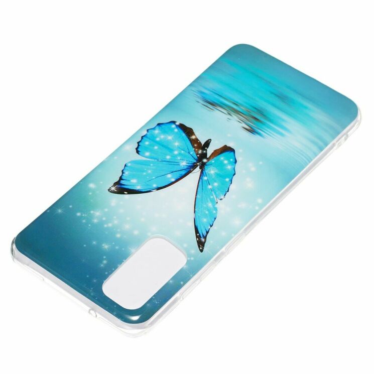Силиконовый (TPU) чехол Deexe LumiCase для Samsung Galaxy S20 (G980) - Blue Butterfly: фото 4 из 7