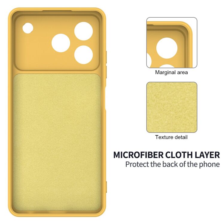 Силіконовий (TPU) чохол Deexe Silicone Case для ZTE Blade A76 - Yellow: фото 7 з 9