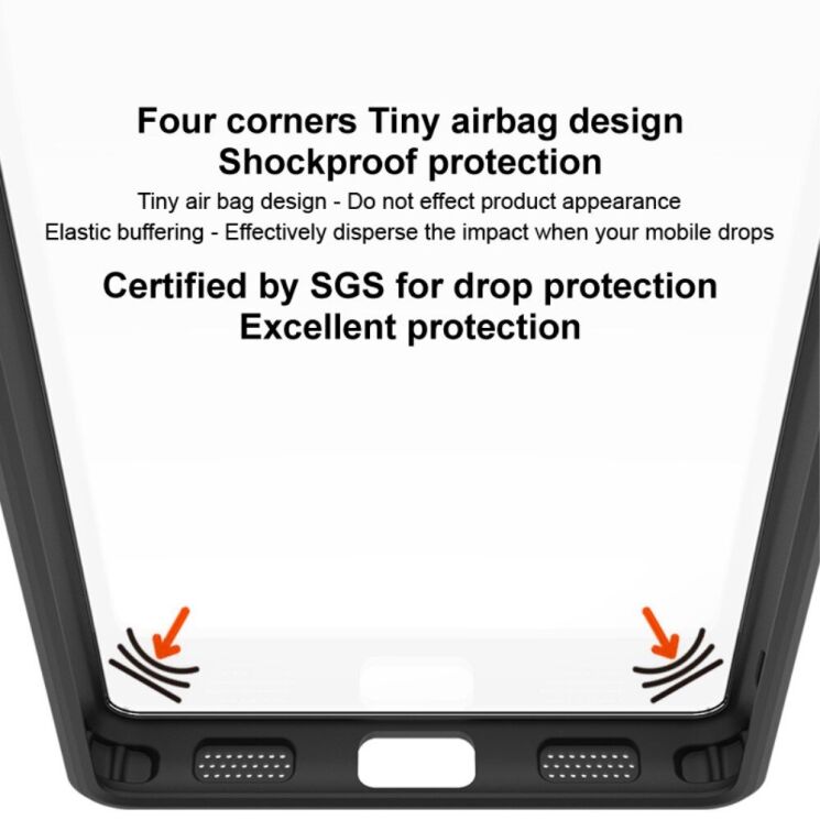 Силиконовый (TPU) чехол IMAK UX-9A Series для Motorola Edge 50 Pro - Black: фото 5 из 10