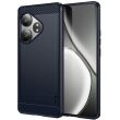 Силиконовый (TPU) чехол MOFI Carbon Fiber для Realme GT 6 / GT 6T - Blue (357809L)