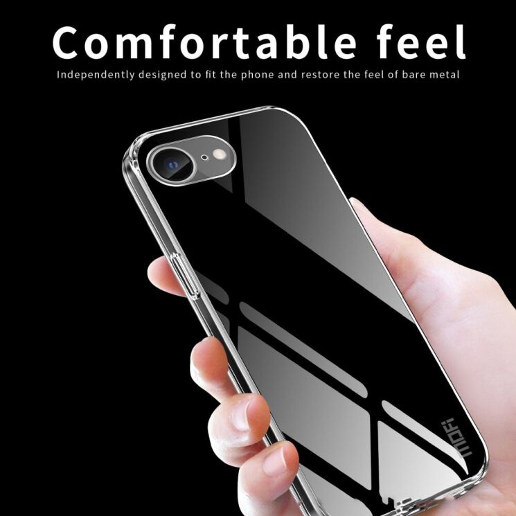 Силиконовый (TPU) чехол MOFI Thin Guard для Apple iPhone 16e - Transparent: фото 8 из 11