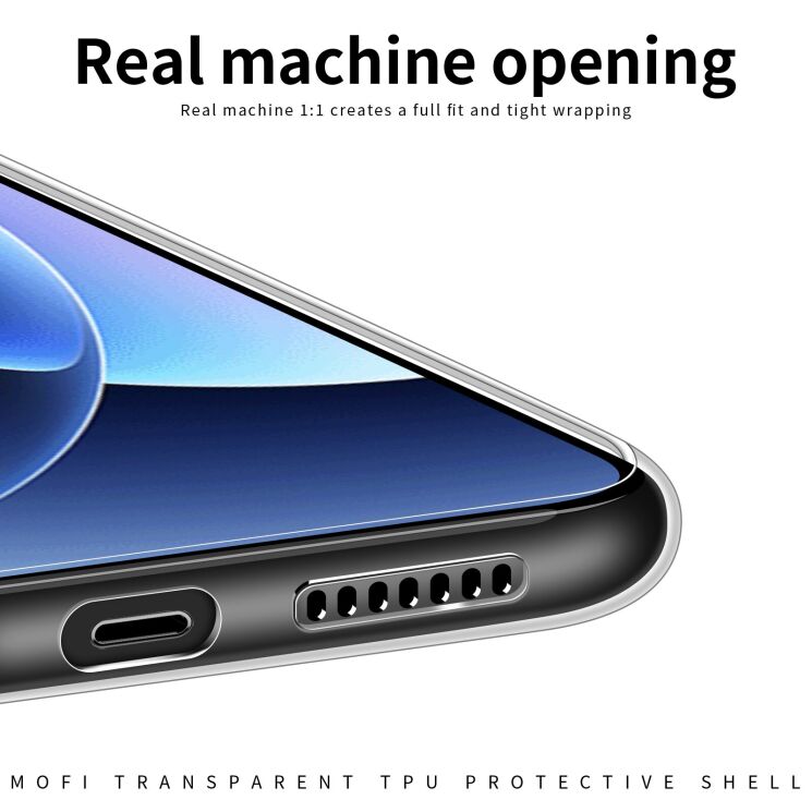 Силиконовый (TPU) чехол MOFI Thin Guard для Xiaomi 17 Ultra - Transparent: фото 7 из 9