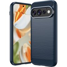 Силиконовый (TPU) чехол UniCase Carbon для Google Pixel 11 / 11 Pro - Blue: фото 1 из 9