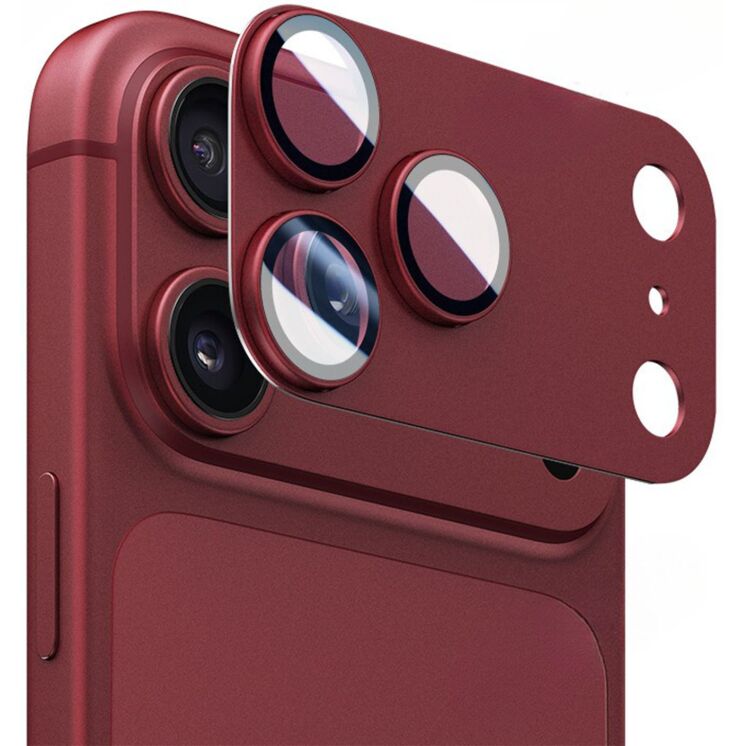 Скло на камеру Deexe MonoShield Camera Protect для iPhone 18 Pro - Red (423668R) Скло на камеру Deexe MonoShield Camera Protect для iPhone 18 Pro - Red: фото 1 з 6