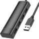 USB HUB HOCO HB41 Easy safety USB to 4USB 2.0 (1.2m) - Black (896362B). Фото 2 из 7