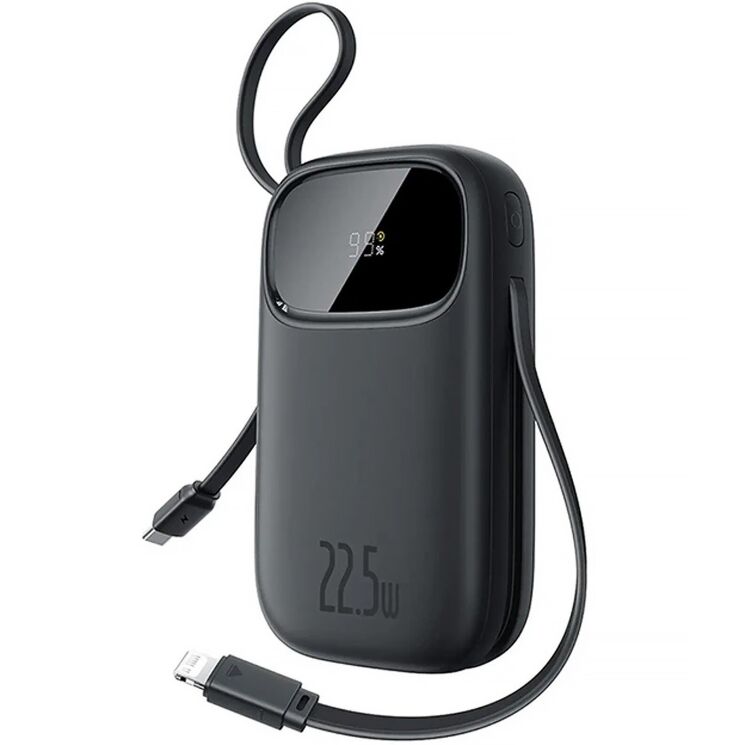 Зовнішній акумулятор Baseus EnerFill FC31 22.5W (10000mAh) + кабель Type-C + Lightning (PPQD3) - Cosmic Black: фото 1 з 17