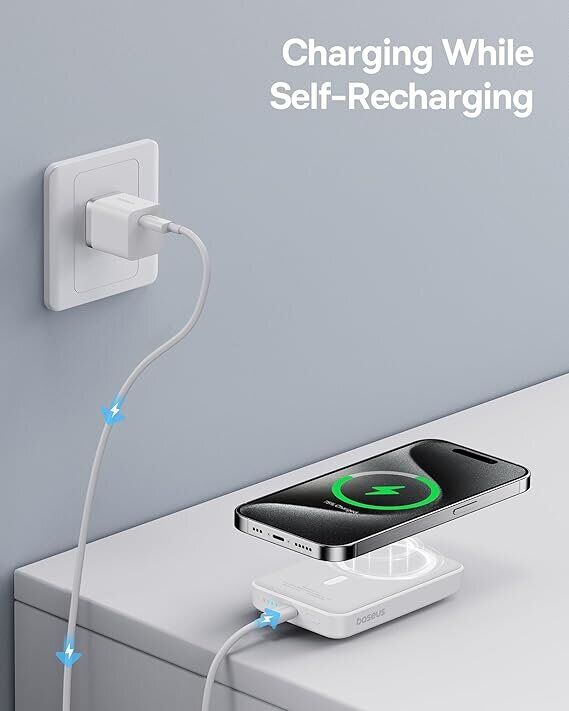 Зовнішній акумулятор Baseus Magnetic Mini Air 20W (10000mAh) P10059001313 - Cluster Black: фото 15 з 33