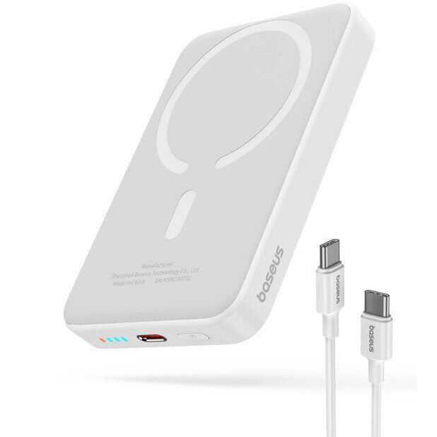 Зовнішній акумулятор Baseus Magnetic Mini Air 20W (10000mAh) P10059001313 - Stellar White: фото 2 з 33